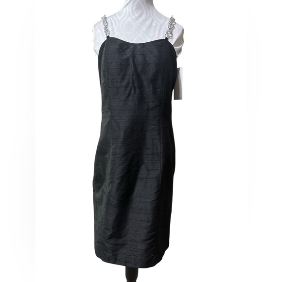 New With Tags-Karen Warren Black Silk Cocktail Dress—Size 4 - Picture 1 of 7